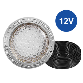Foco inteligente Life-Bulb de 10" para piscinas enterradas - 12 V - Cable de 30 m - Luminaria LED para piscinas - Reemplazo para Pentair IntelliBrite 5G - Programa de reemplazo de por vida