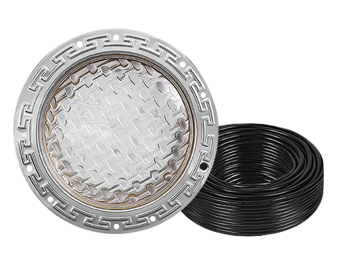 Life-Bulb 10" Intelli Pool Light for Inground Pool - 100 Ft Cord - Swimming Pool Light Fixture, Pool LED Lights - Direct Replacement for Pentair IntelliBrite 5G - Lifetime Replacement Program