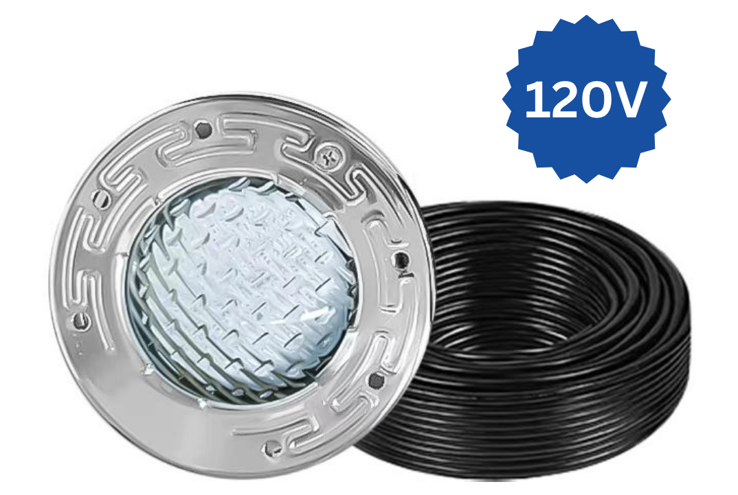 Life-Bulb 6" Pool Light for Inground Pool - 120V - 100 Ft Cord - Swimming Pool Light Fixture, Pool LED Lights - Replacement for Pentair IntelliBrite 6 inch - Lifetime Replacement Program