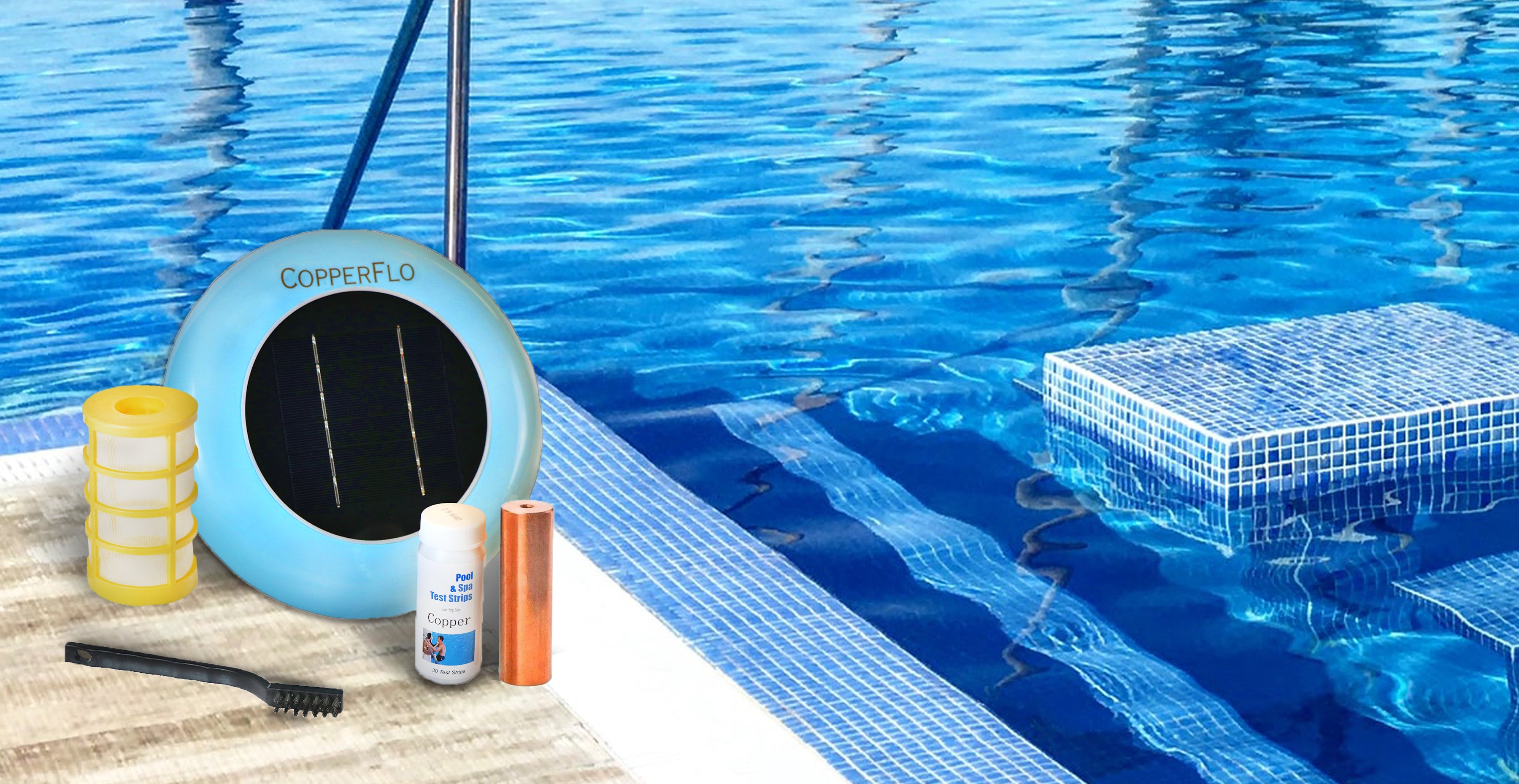 Solar Copper Pool CopperFlo Solar Pool Ionizer | 85% Less Chlorine | Lifetime Replacemen ...