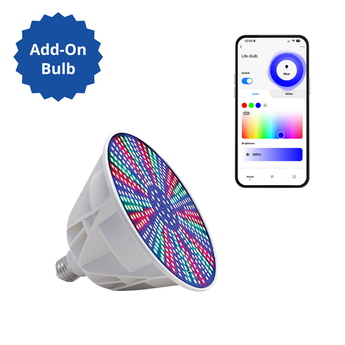 Life-Bulb Smart Color LED Spa Bulb (Add-On/Replacement) | E26 Base | 12V Low Voltage (10W Max) | Requires Smart Control System | Lifetime Replacement Program