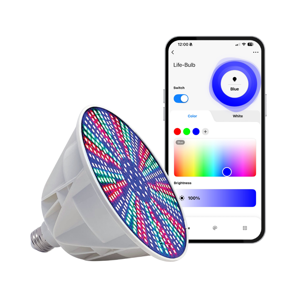 Life-Bulb Smart Color LED Spa Bulb System (E26 Base) | 120V System to 12V Wi-Fi Conversion | Lifetime Replacement Program