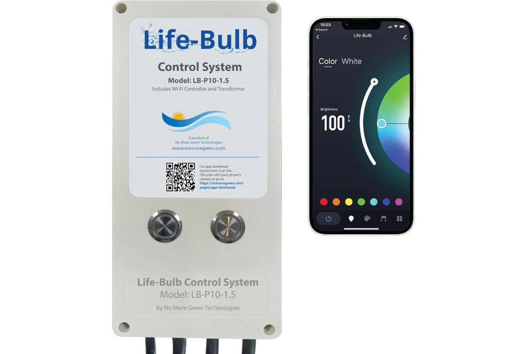 Life-Bulb Smart Control System for Life-Bulb 1.5 inch and 10 inch lights (sold separately) - Compatible with Pentair GloBrite and Pentair IntelliBrite Lights - Works with Life-Bulb App